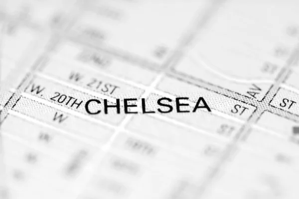 Chelsea Una Mappa Geografica Degli Stati Uniti — Foto Stock