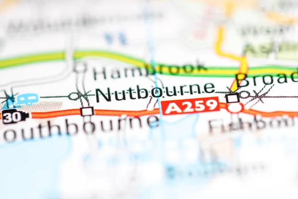 Nutbourne. United Kingdom on a geography map