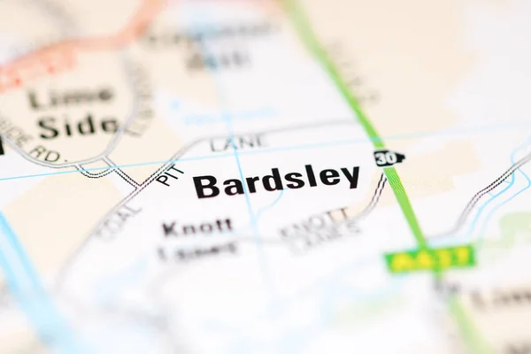 イギリスの地理地図上のバードズリー — ストック写真
