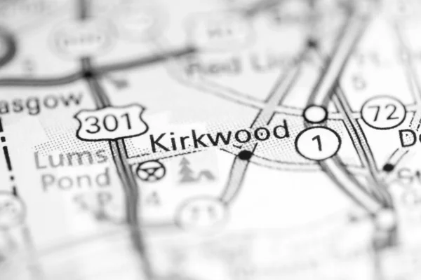 Kirkwood. Delaware. USA on a geography map