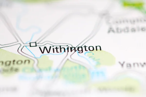 Withington Regno Unito Una Carta Geografica — Foto Stock