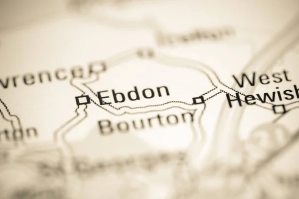 エブドン 地理地図上のイギリス — ストック写真