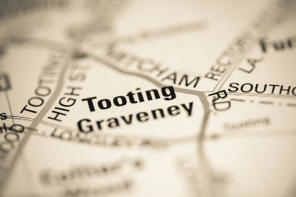 Tooting Graveney Mapa Reino Unido — Fotografia de Stock