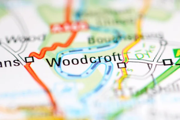 ウッドクロフト 地理地図上のイギリス — ストック写真