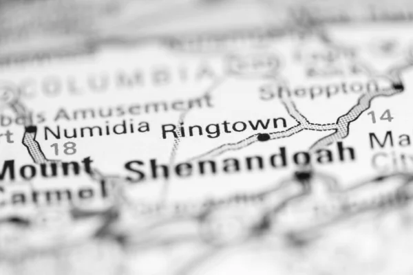 Ringtown Pennsylvania Eeuu Mapa Geográfico —  Fotos de Stock