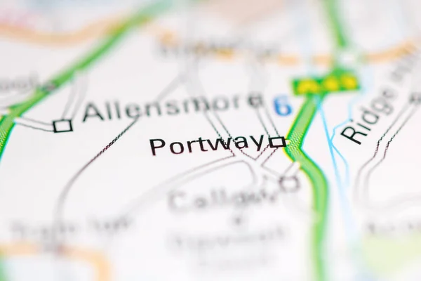 ポートウェイ 地理地図上のイギリス — ストック写真