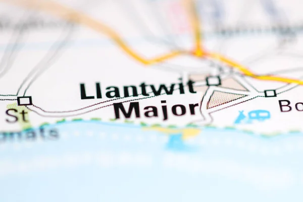 ラントウィット少佐 地理地図上のイギリス — ストック写真
