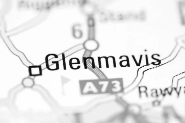イギリスの地理地図上のグレンマヴィス — ストック写真