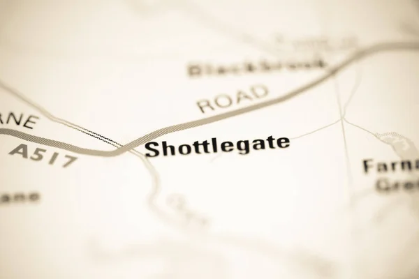 Shottlegate Mapa Geográfico Del Reino Unido — Foto de Stock