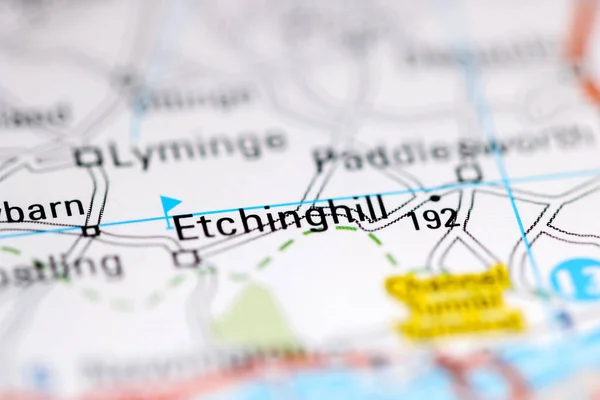 エッチンヒル 地理地図上のイギリス — ストック写真