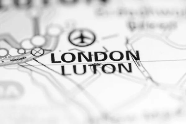 Лондон Лутон Велика Британія Географічній Карті — стокове фото