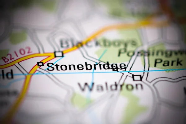 Stonebridge Reino Unido Sobre Mapa Geografia — Fotografia de Stock