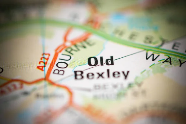 Old Bexley Mapa Reino Unido —  Fotos de Stock