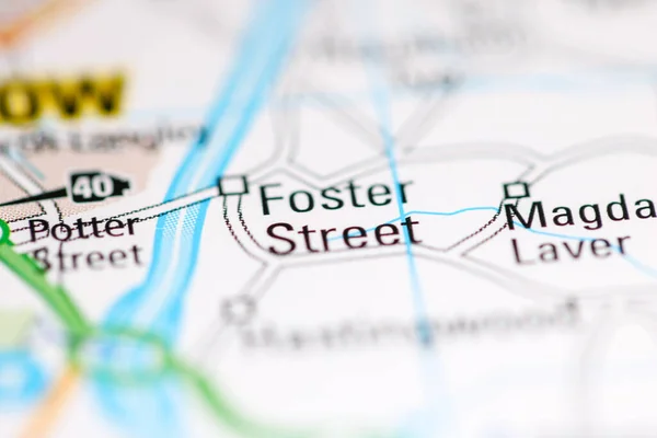 Foster Street Regno Unito Una Carta Geografica — Foto Stock