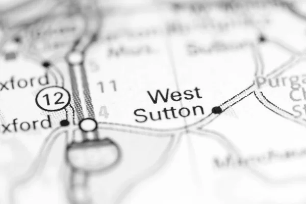 West Sutton Massachusetts Eeuu Mapa Geográfico — Foto de Stock