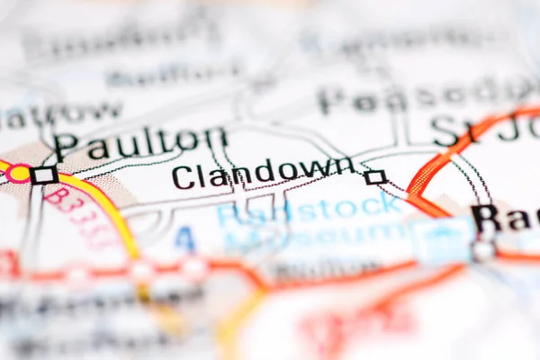 クランドダウン 地理地図上のイギリス — ストック写真