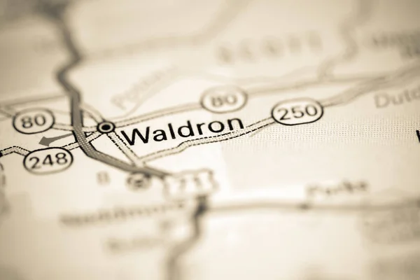 ウォルドロン アーカンソーだ 地理地図上のアメリカ — ストック写真