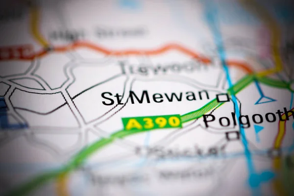 St. Mewan. United Kingdom on a geography map