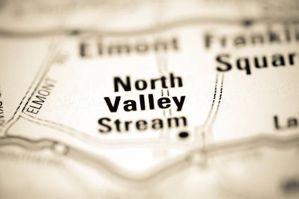 North Valley Stream Geographical Map Usa — Stock Photo, Image