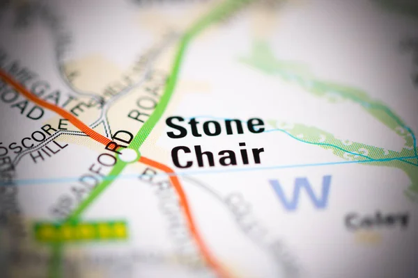 Stone Chair on a geographical map of UK