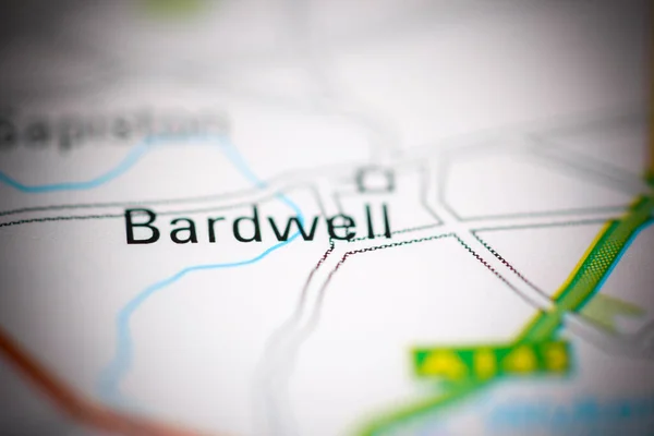 Bardwell Großbritannien Auf Einer Geografischen Karte — Stockfoto