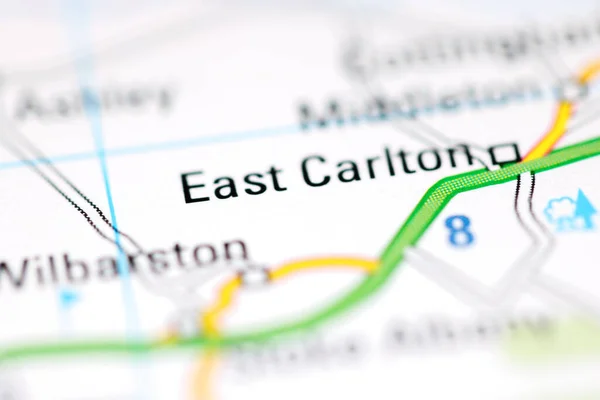 Восточный Карлтон Географической Карте Великобритании — стоковое фото