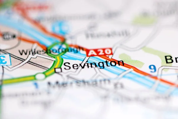 Sevington Reino Unido Mapa Geográfico — Foto de Stock