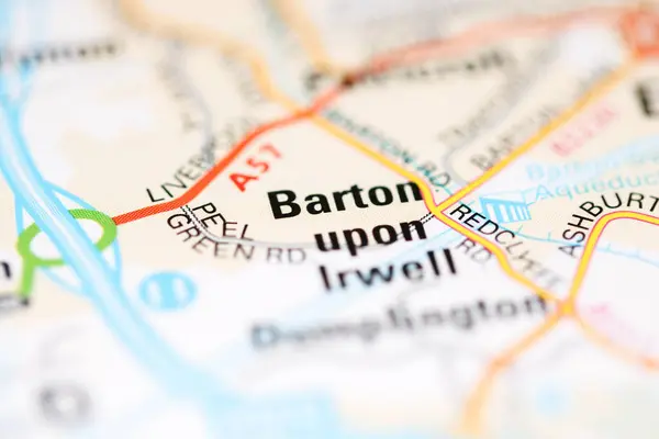 Barton Γεωγραφικό Χάρτη Του Ηνωμένου Βασιλείου — Φωτογραφία Αρχείου