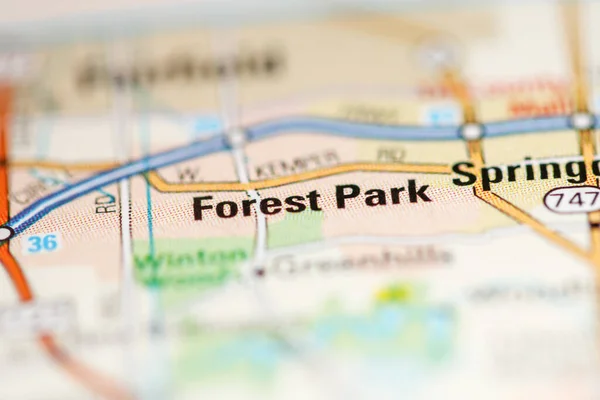 Forest Park Karta Över Förenta Staterna — Stockfoto