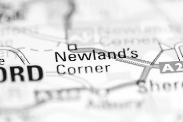 Newland Corner Großbritannien Auf Einer Geografischen Karte — Stockfoto