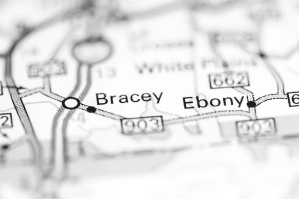 ブレイシー バージニア州 地理地図上のアメリカ — ストック写真