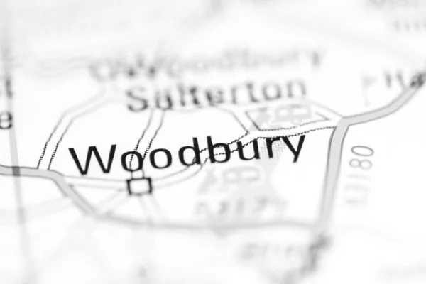 Woodbury Reino Unido Sobre Mapa Geografia — Fotografia de Stock