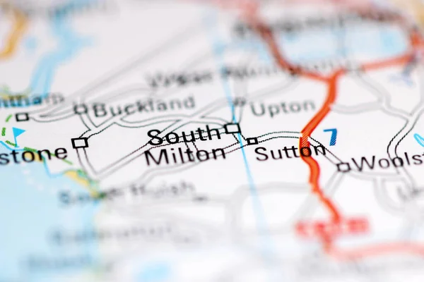South Milton Reino Unido Sobre Mapa Geografia — Fotografia de Stock