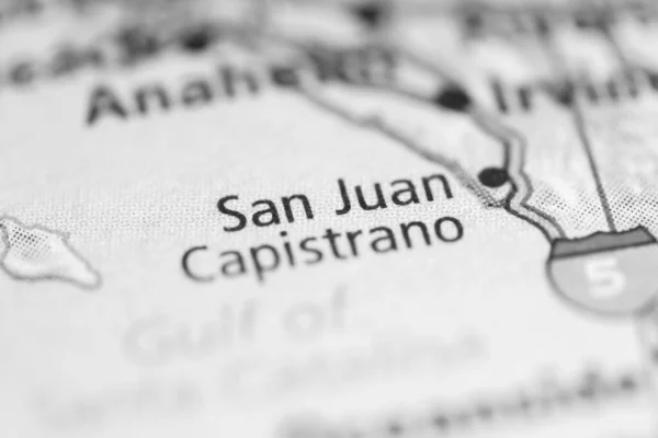 San Juan Capistrano Mapa Geográfico Estados Unidos — Foto de Stock