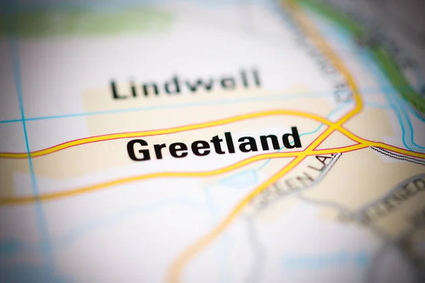 Greetland Una Mappa Geografica Del Regno Unito — Foto Stock