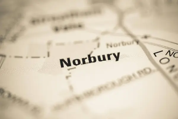 Norbury Mapa Reino Unido — Foto de Stock