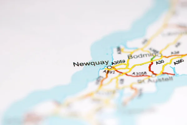 Ньюквей Великобритания Географической Карте — стоковое фото