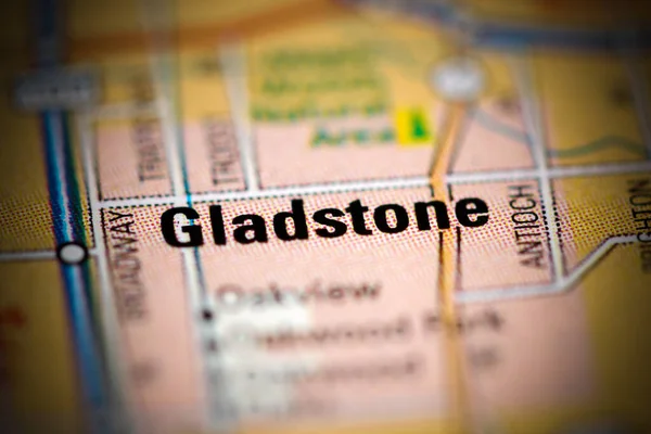 Gladstone Γεωγραφικό Χάρτη Των Ηπα — Φωτογραφία Αρχείου