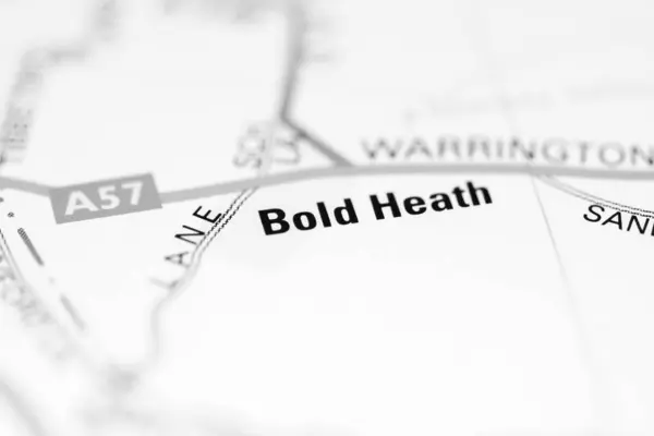 英国の地理地図上の太字の健康 — ストック写真
