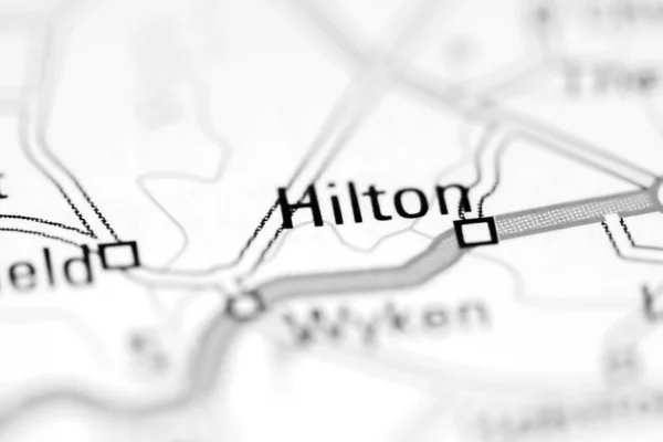 イギリスの地理地図上のヒルトン — ストック写真