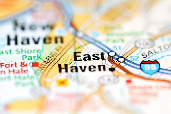 East Haven Mapa Geográfico Dos Eua — Fotografia de Stock