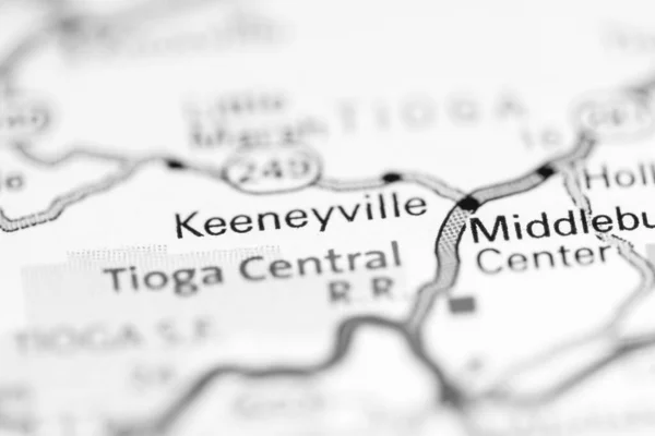 Keeneyville. Pennsylvania. USA on a geography map