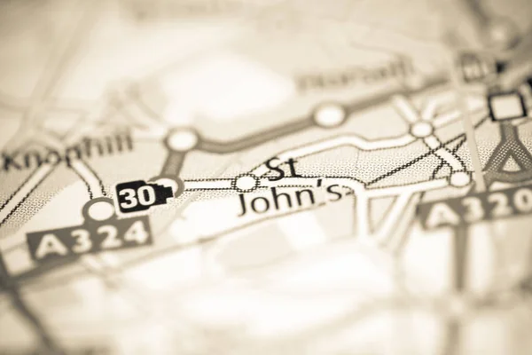セント ジョンだ 地理地図上のイギリス — ストック写真