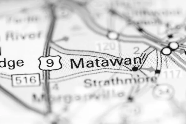 Ματάουαν Νιου Τζέρσι Ηπα Χάρτη Γεωγραφίας — Φωτογραφία Αρχείου
