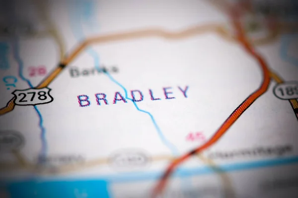 Bradley Arkansas Usa Geography Map — Stock Photo, Image