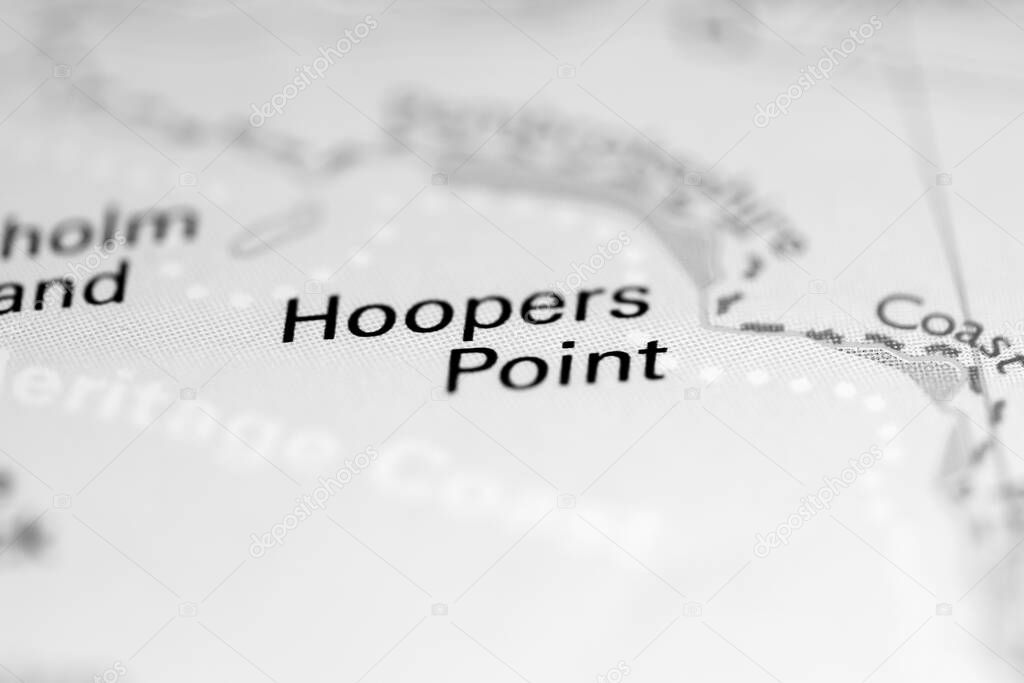 Hoopers Point. United Kingdom on a geography map