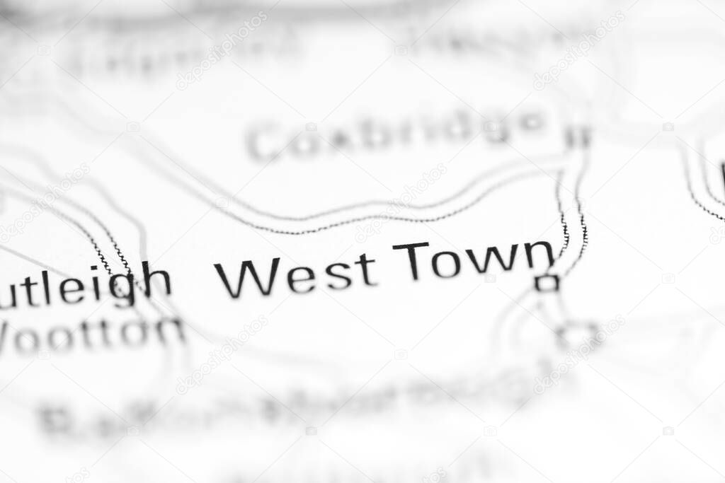 West Town. United Kingdom on a geography map