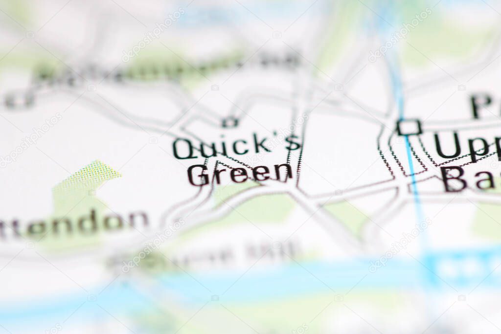 Quick's Green. United Kingdom on a geography map