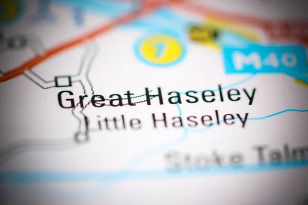 ハズリーだ 地理地図上のイギリス — ストック写真