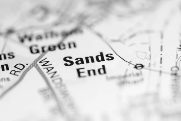 Sands End Map United Kingdom — 스톡 사진